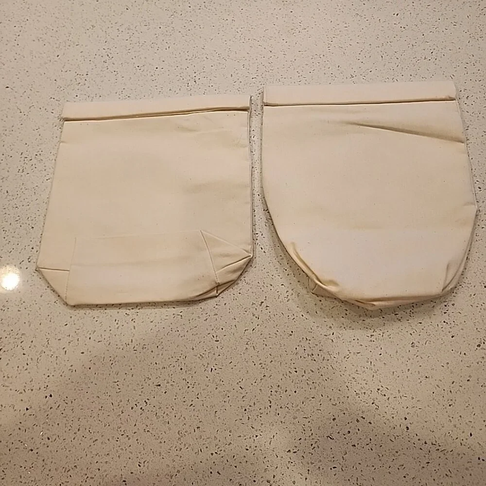 NWOT Vintage Sugar Flour Bag Food Storage Hook Loop Cotton Plastic Liner USA